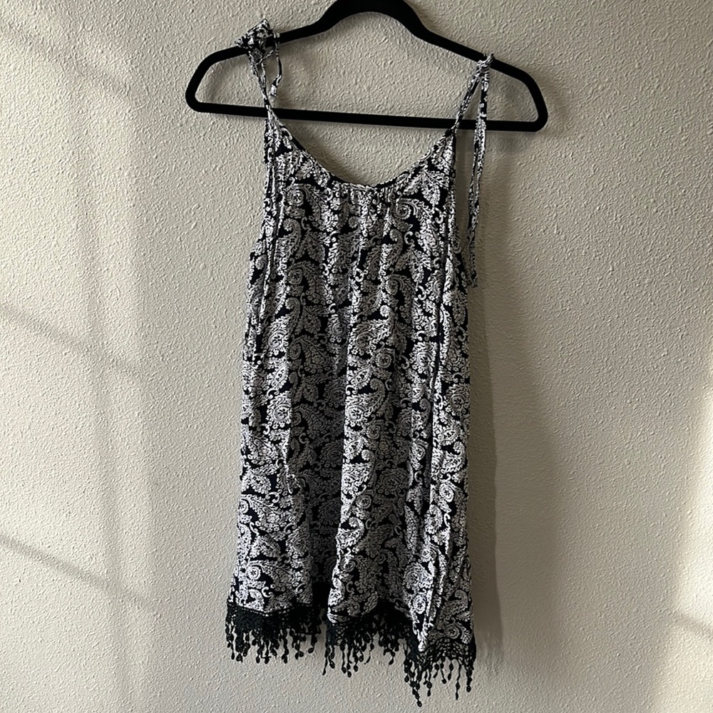 Catch Me tie strap Dress size small navy white